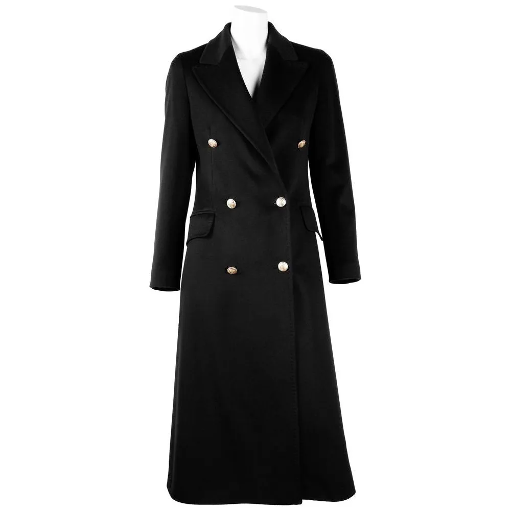 Made in Italy Black Cashmere Jackets & Coat