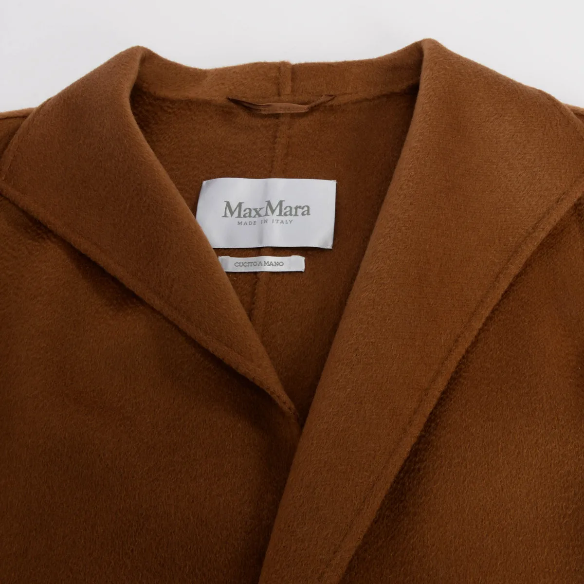 Max Mara Tobacco Cashmere Cardigan Coat IT 34