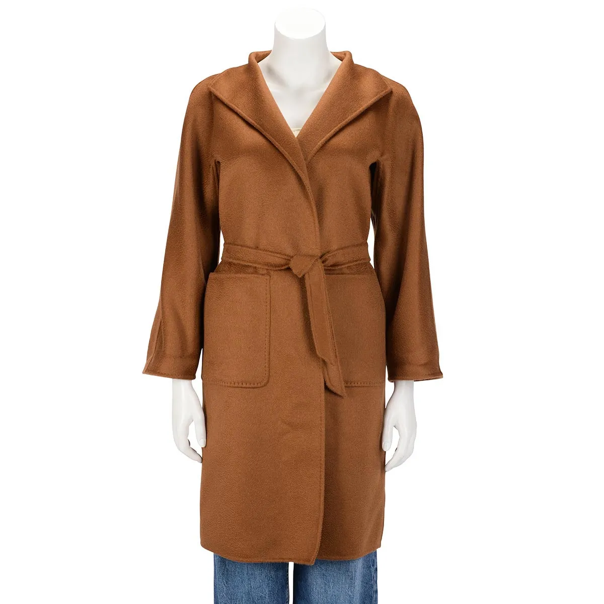 Max Mara Tobacco Cashmere Cardigan Coat IT 34