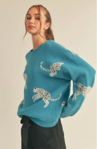 Maya Leopard Knit Sweater