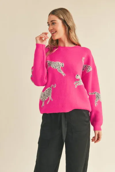 Maya Leopard Knit Sweater