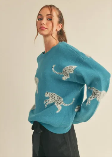 Maya Leopard Knit Sweater