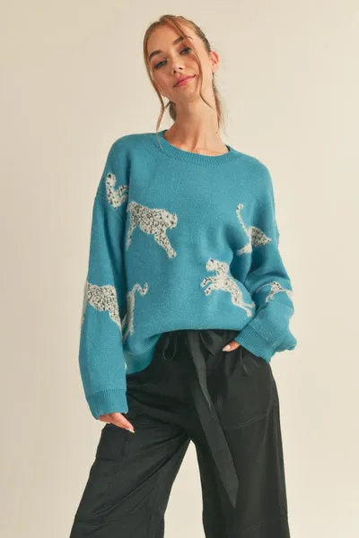 Maya Leopard Knit Sweater