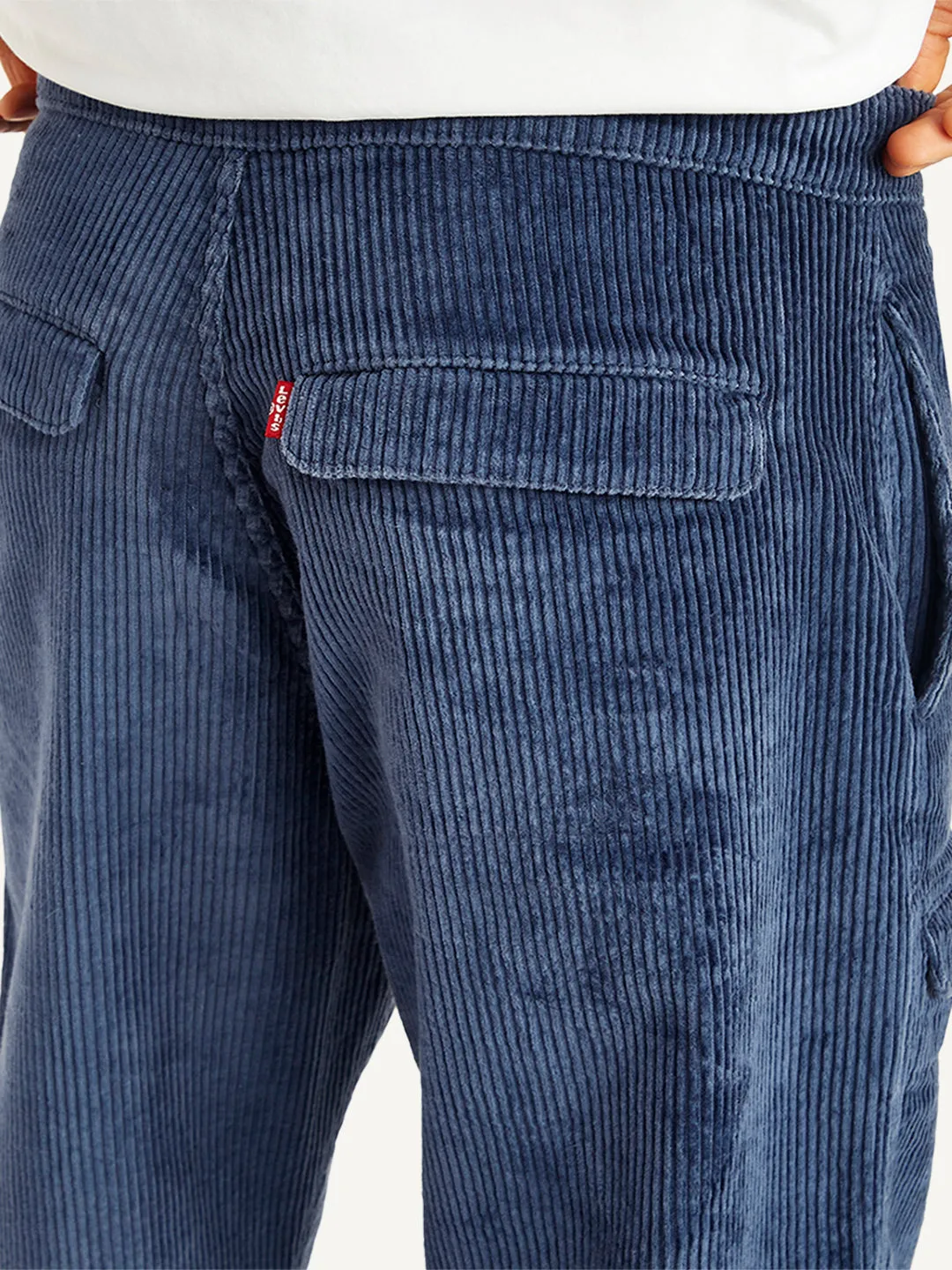 Men's Blue Regular Fit Trousers