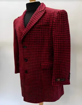 Mens Overcoat - Topcoat For Men - Winter Fabric - Mens Plaid Overcoat - Wool Peacoat - Plaid Topcoats