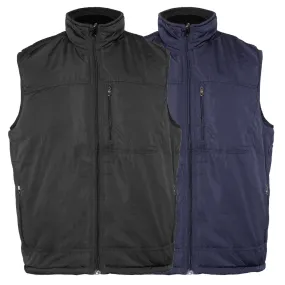 Mens Reversible Zipper Vest Jacket Warm Fleece Lining Fall Zip Front Pockets