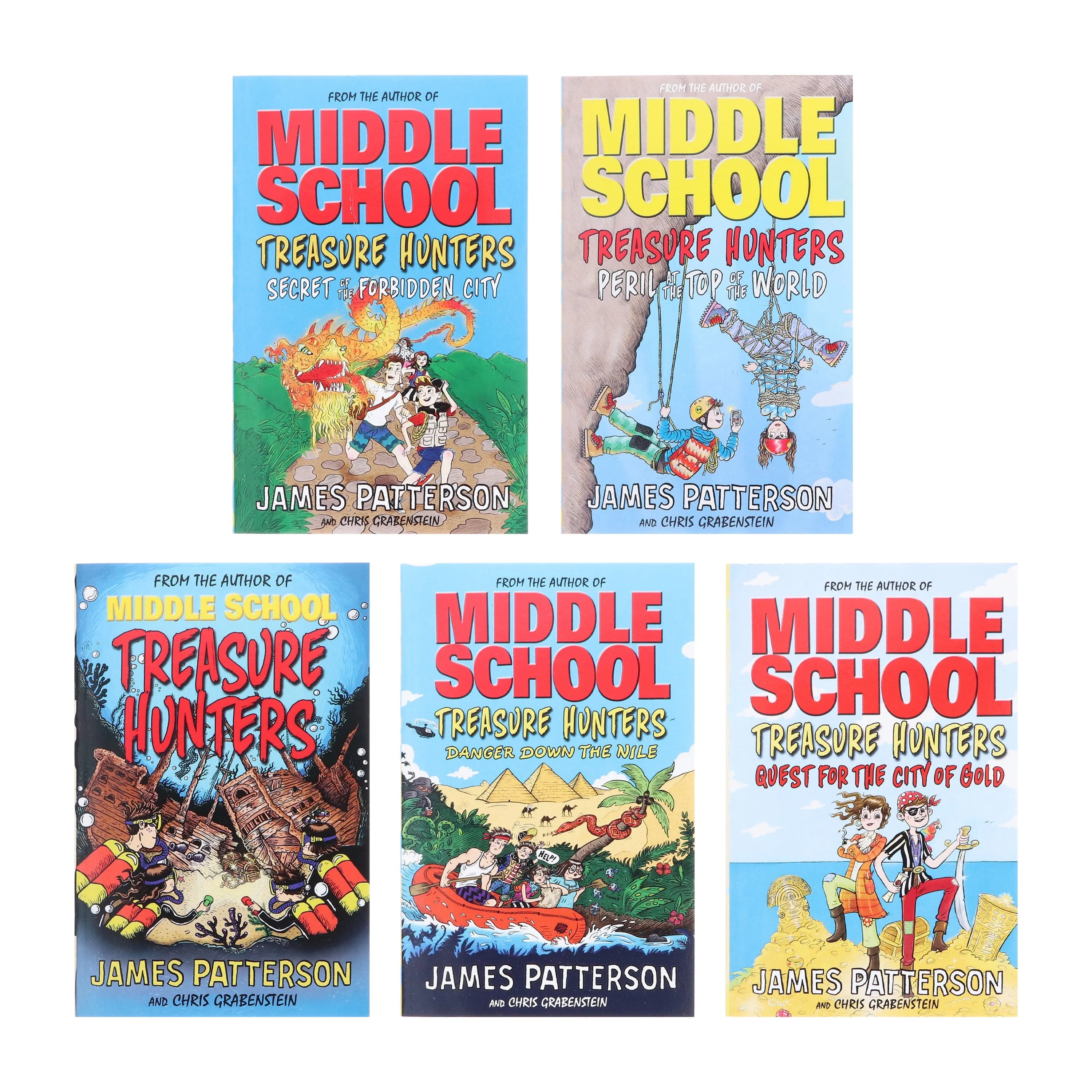 Middle School Treasure Hunters Series by James Patterson 5 Books Collection Set - Ages 9-11 - Paperback