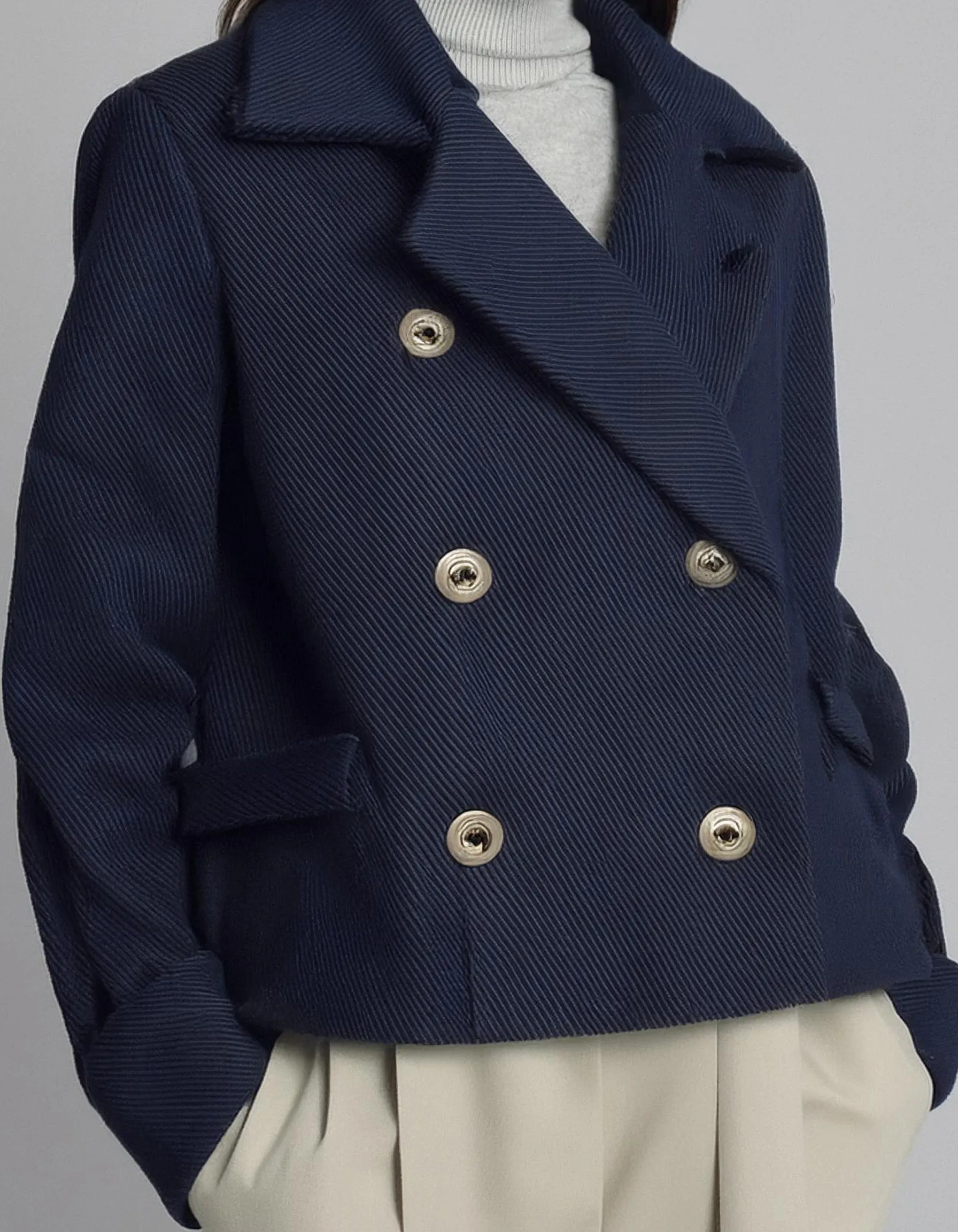 Midnight Blue Mariner Peacoat