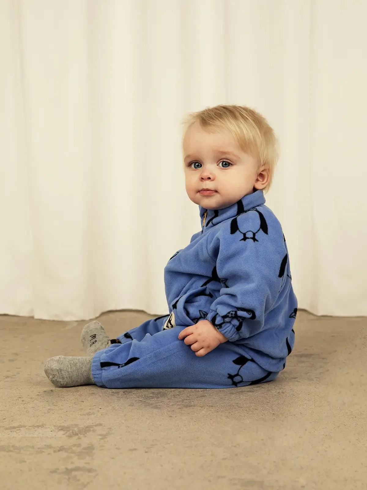 MINI RODINI PENGUIN FLEECE JACKET