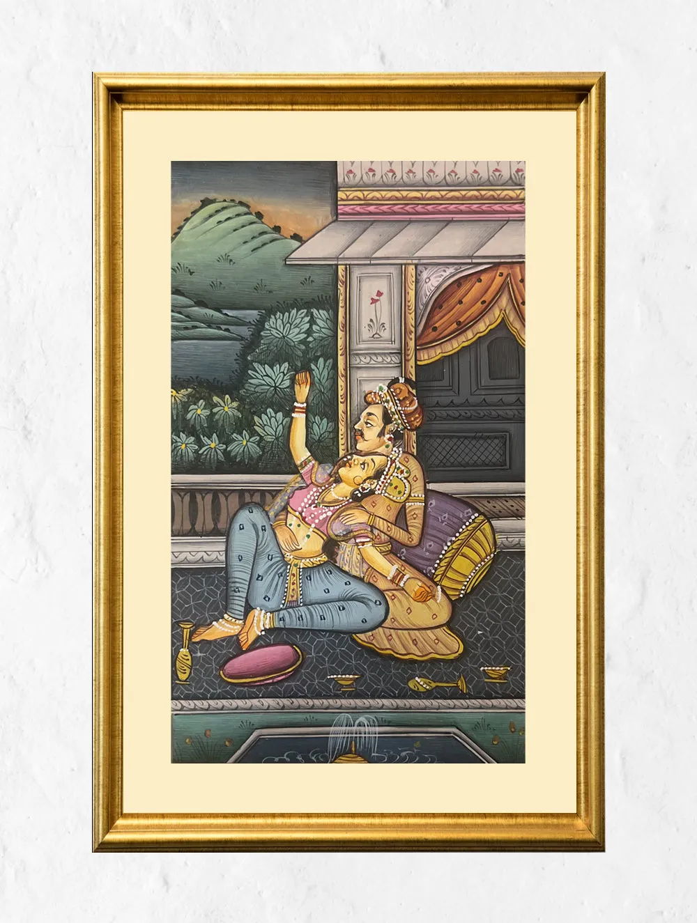 Miniature Art Painting - Nawab & Begum