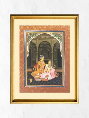 Miniature Art Painting - Raja & Rani