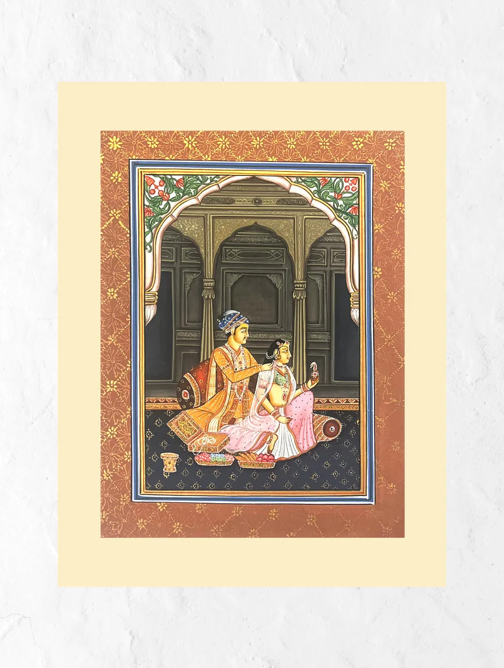 Miniature Art Painting - Raja & Rani