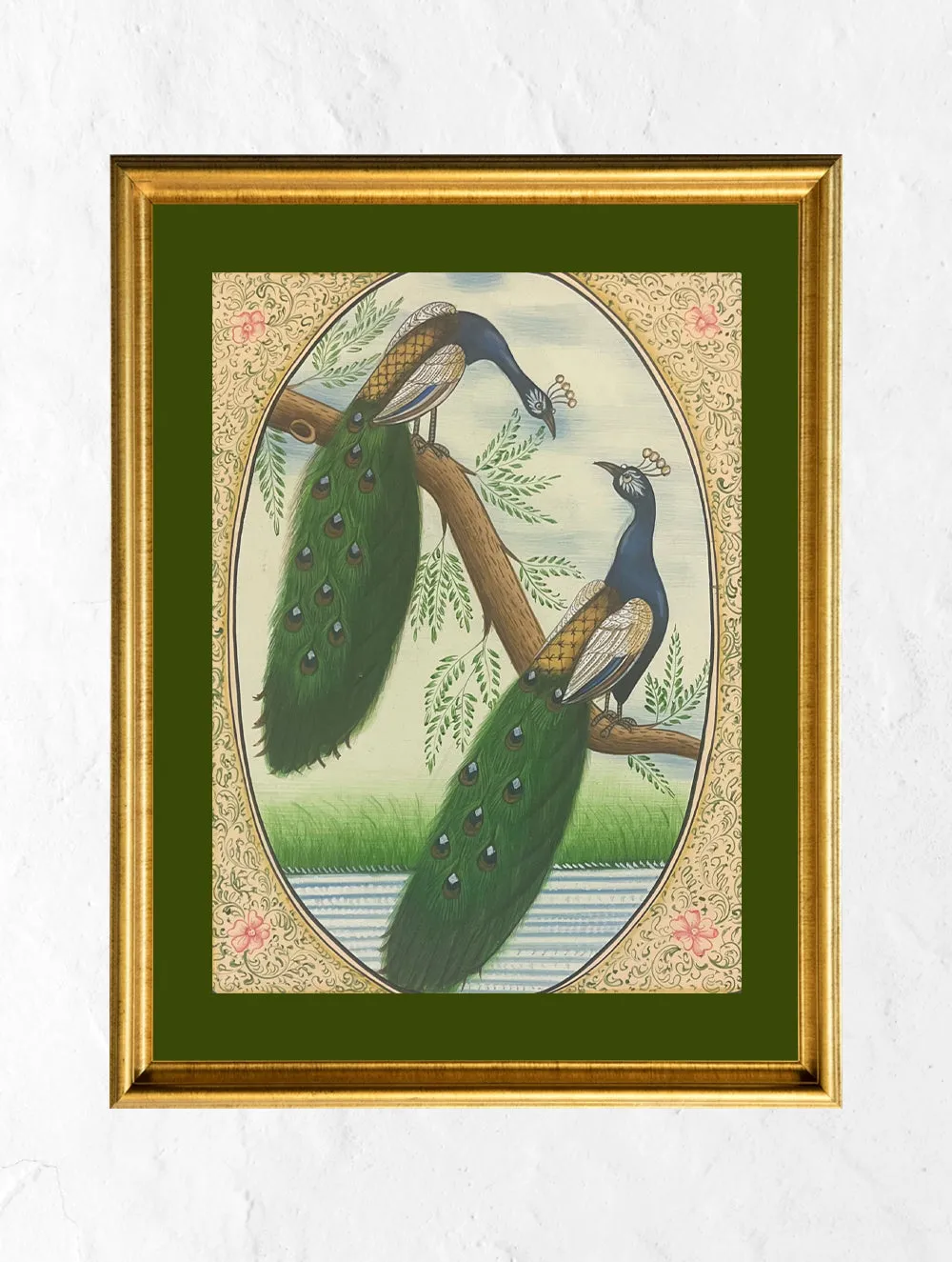 Miniature Art Painting - The Peacocks