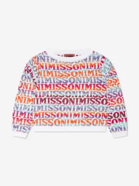 Missoni Girls Logo Knitted Jumper in Multicolour