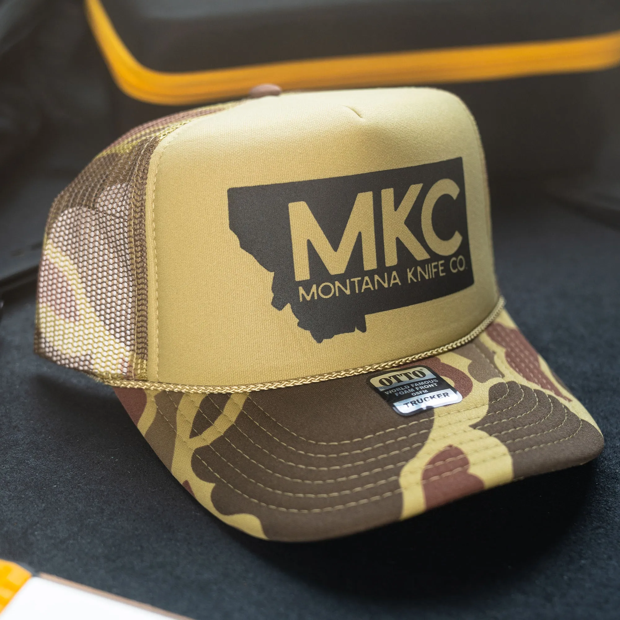 MKC BIG STATE LOGO - DUCK CAMO FOAM HUNTER HAT