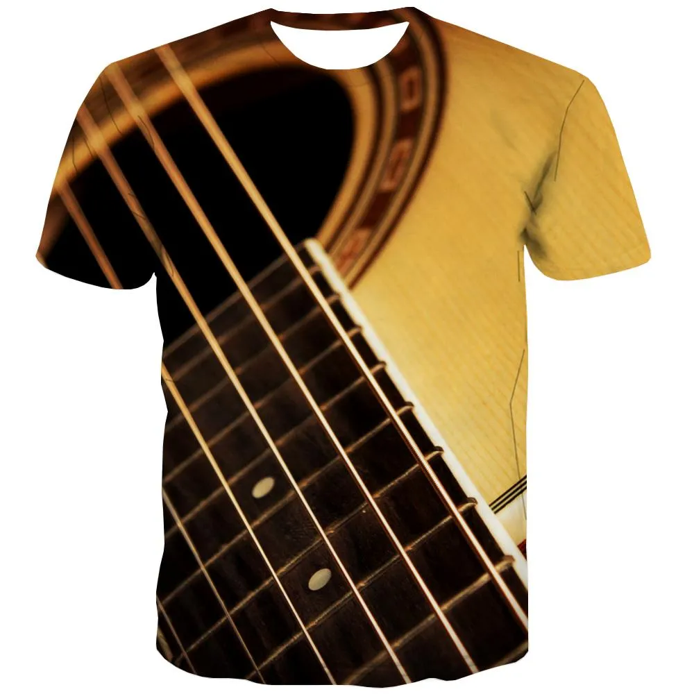 Music T shirts Men Instrument Tshirt Printed Retro T shirts Funny Electronic T-shirts 3d