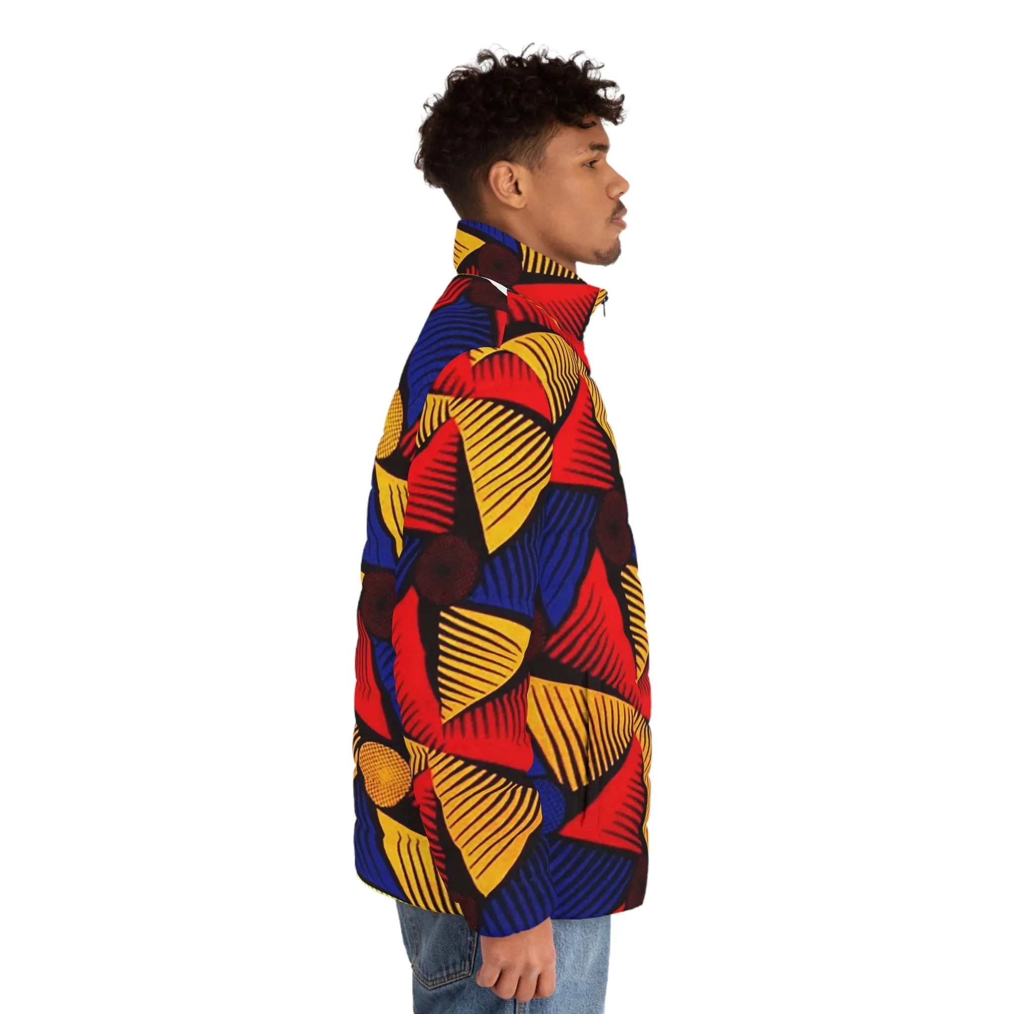 Ngafua African Print Men's Puffer Jacket