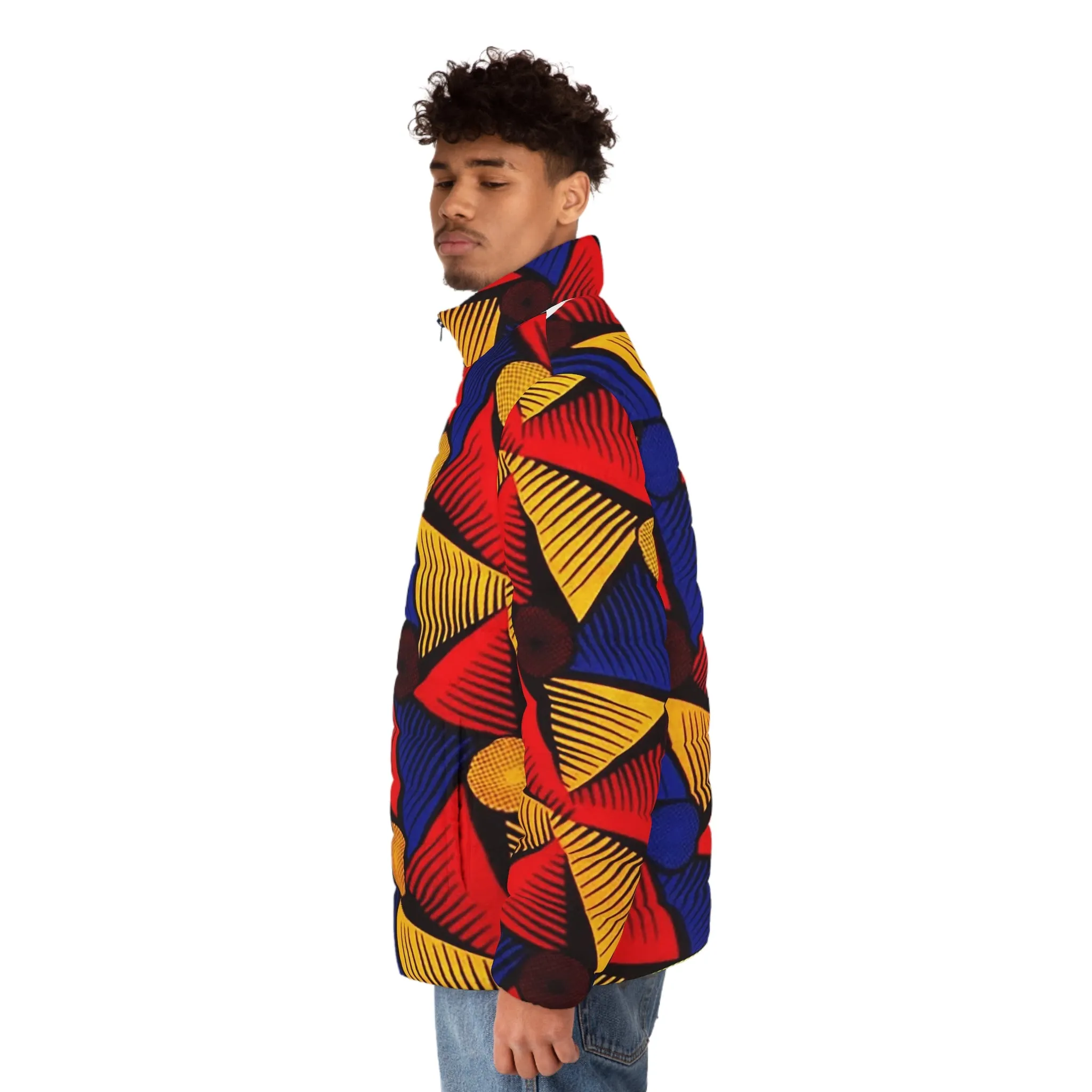 Ngafua African Print Men's Puffer Jacket