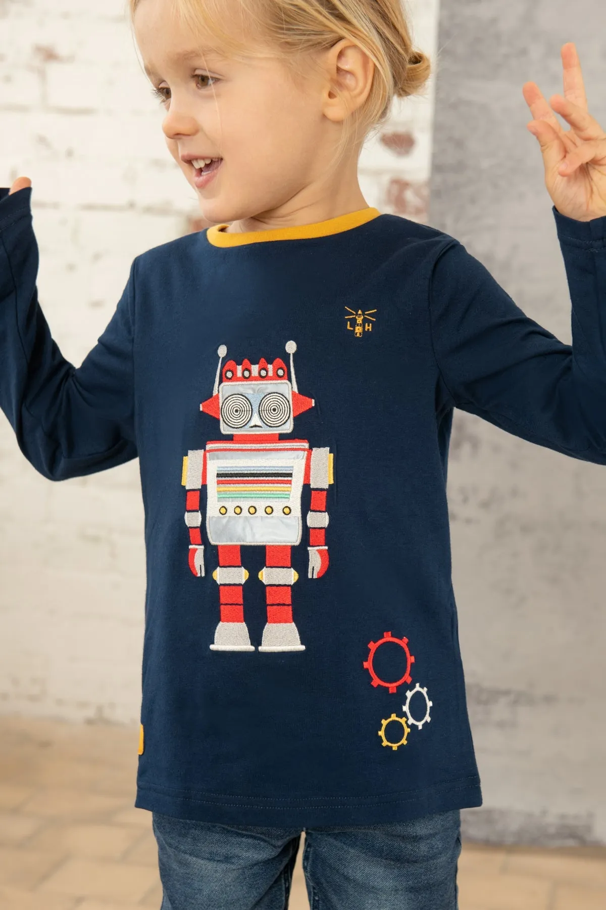 Oliver Top - Robot Print