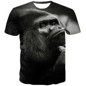 Orangutan T-shirt Men Animal T shirts Funny Monkey Tshirts Novelty Hip Hop Shirt Print Harajuku T-shirts Graphic