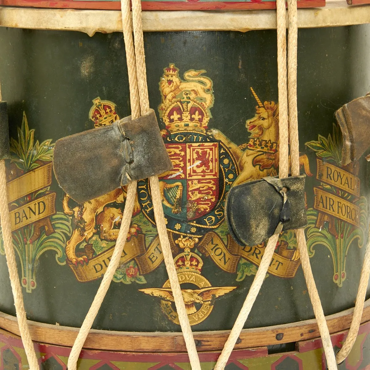 Original British WW2 Brass Royal Air Force Side Drum dated 1941 by PREMIER