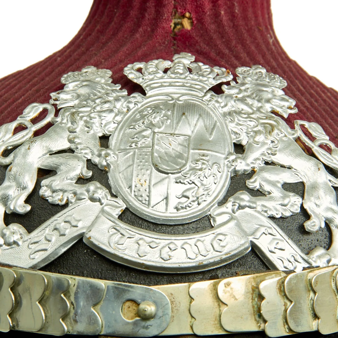 Original Pre-WWI Bavarian M1873 EM/NCO Uhlan Cavalry Czapka with Updated Wappen Front Plate