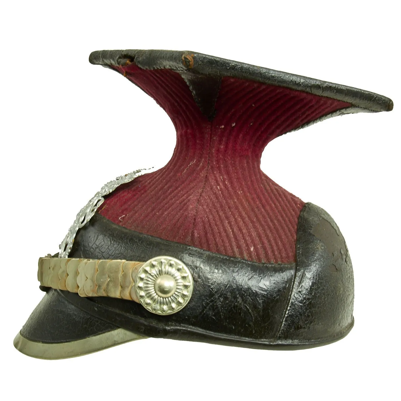 Original Pre-WWI Bavarian M1873 EM/NCO Uhlan Cavalry Czapka with Updated Wappen Front Plate