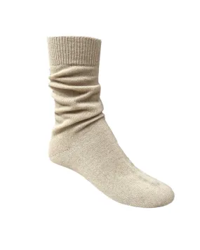 Pale camel cashmere socks