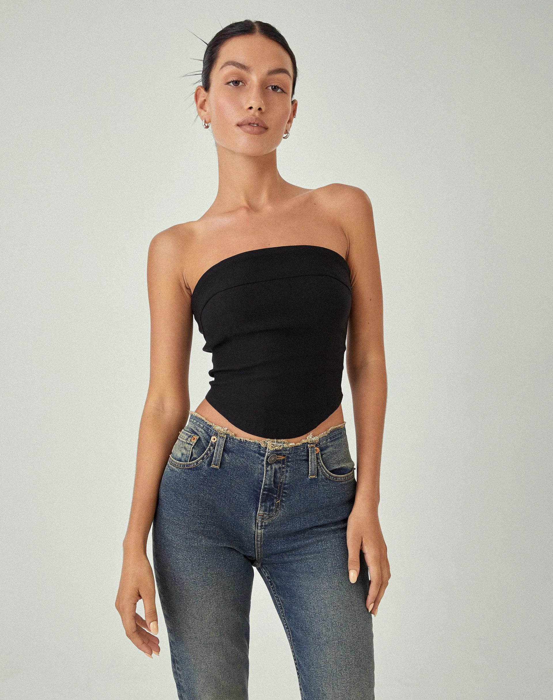 Panilka Bandeau Top in Black