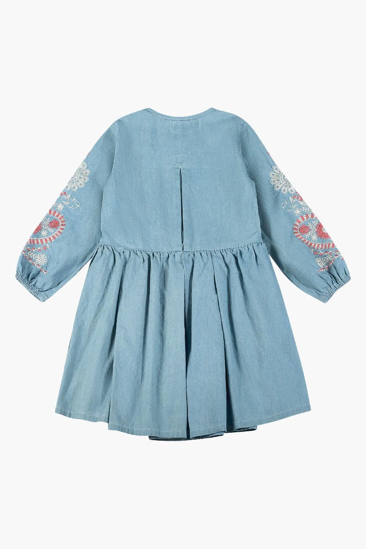 Paper Wings Pleated Folk Girls Dress