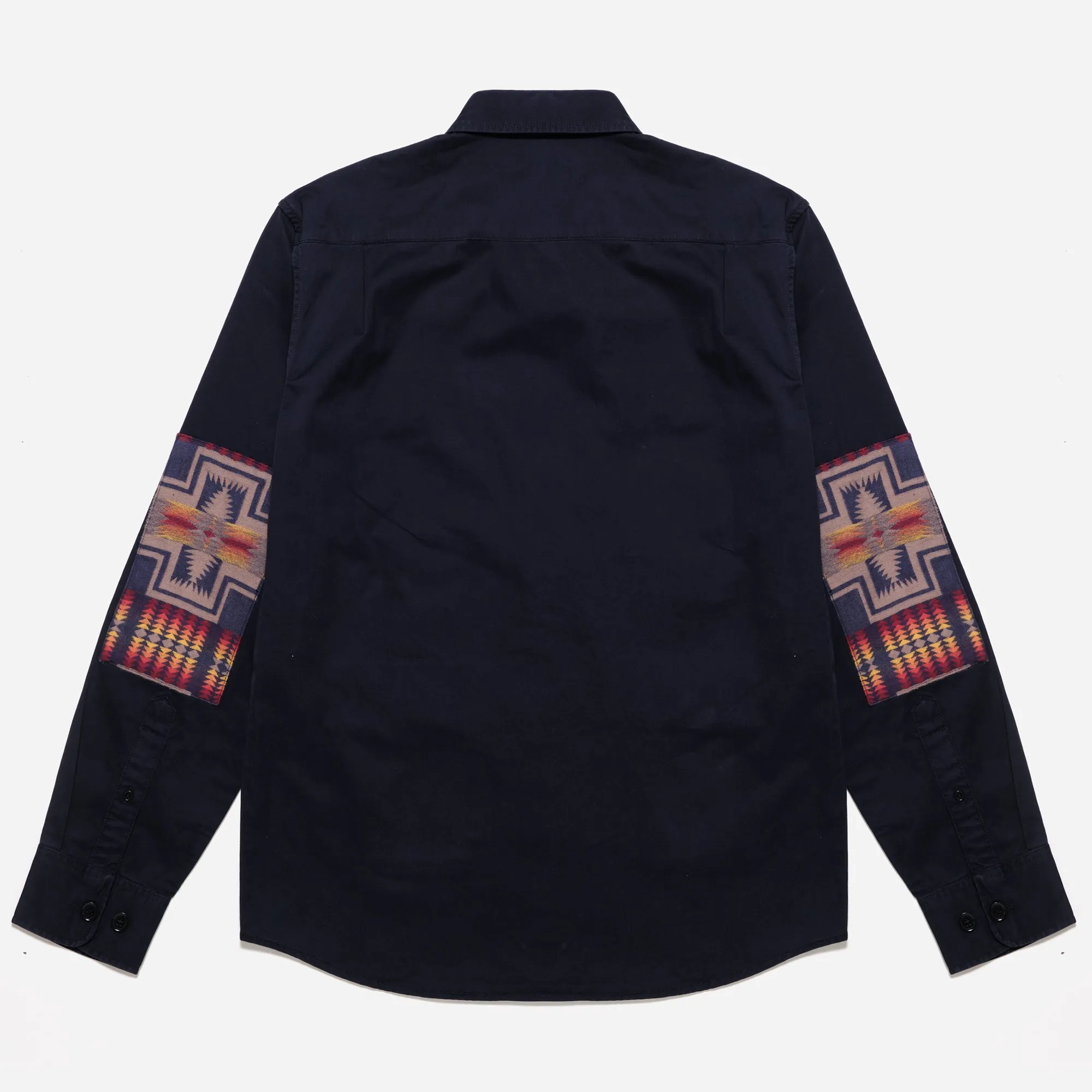 PATCHWORK EXPLORER SHIRT (THE HARDING CAPSULE)  - NAVY/HARDING