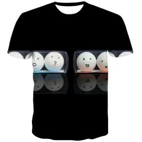 Pingpong T shirts Men Game Tshirt Anime Movement T-shirts 3d Short Sleeve