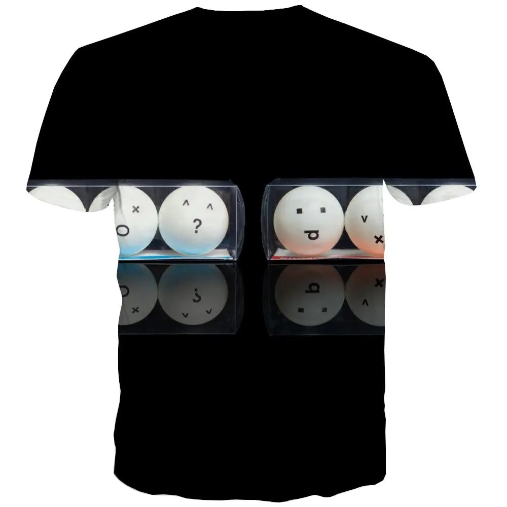 Pingpong T shirts Men Game Tshirt Anime Movement T-shirts 3d Short Sleeve