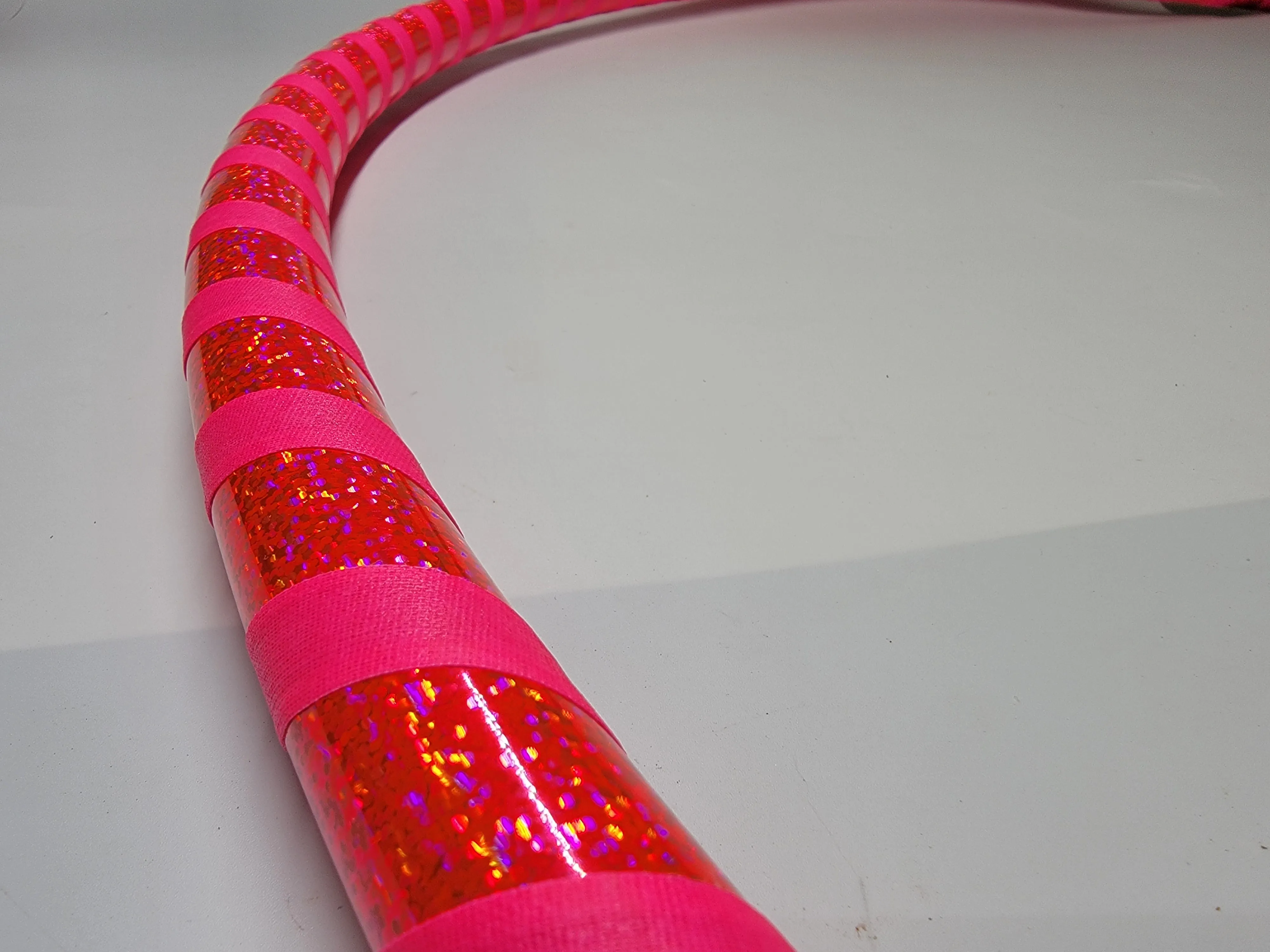 Pink Hibiscus Beginner Taped Hoop