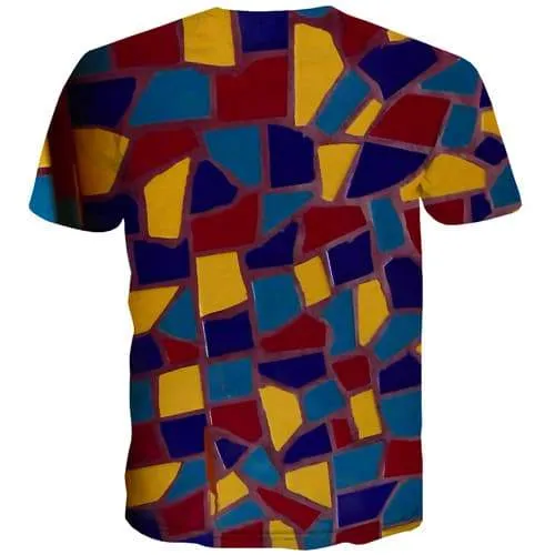 Psychedelic T shirts Men Geometric Tshirts Novelty Abstract Shirt Print Cartoon Tshirt Anime Retro T shirts Funny Short Sleeve