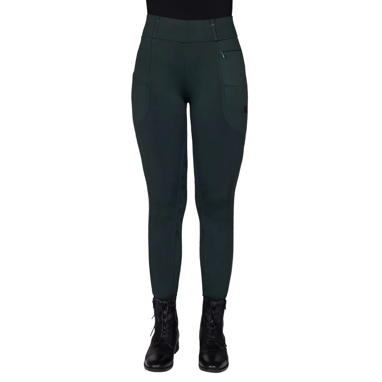 QHP Wmn Avelie Full Grip Riding Tights Jungle Green