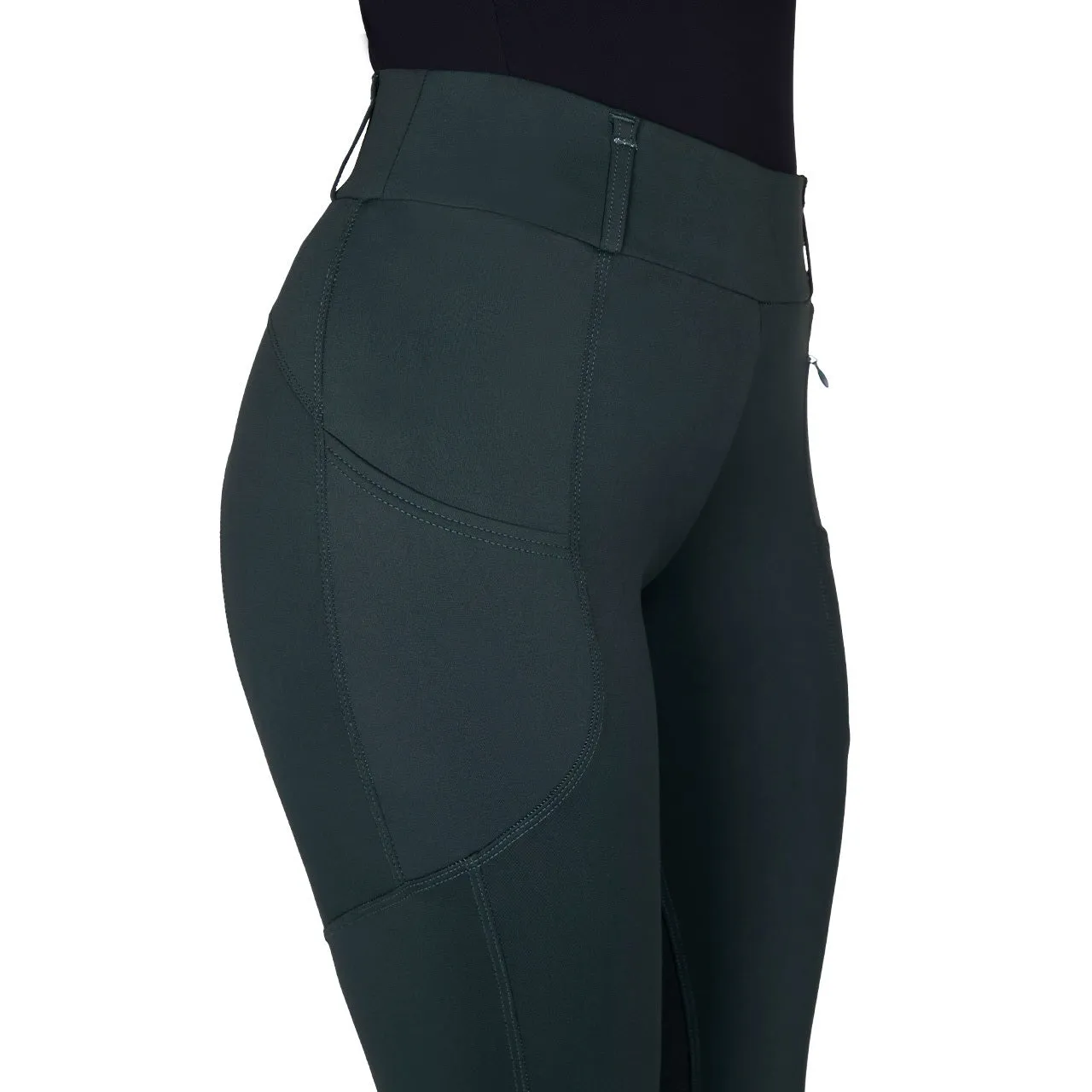 QHP Wmn Avelie Full Grip Riding Tights Jungle Green