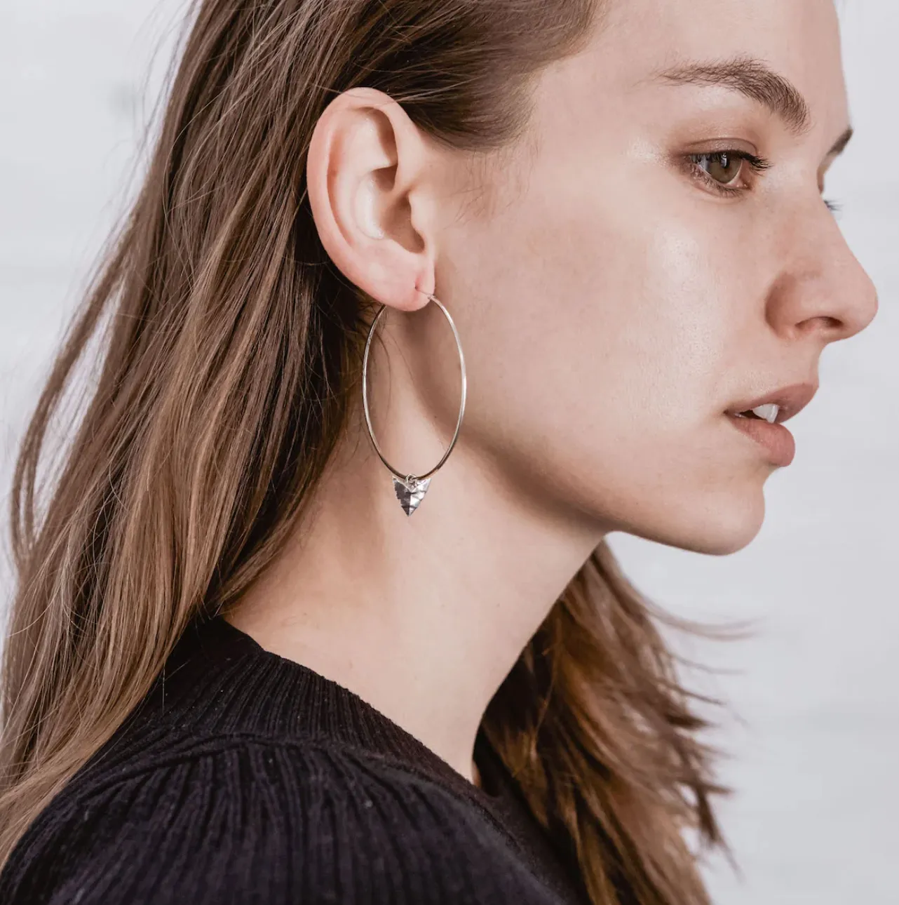 Rachel Entwistle Modern Primitive Large Hoops Silver