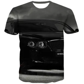 Racing Car T shirts Men Metal T shirts Funny City T-shirts 3d Gray Tshirts Novelty Retro Tshirts Casual