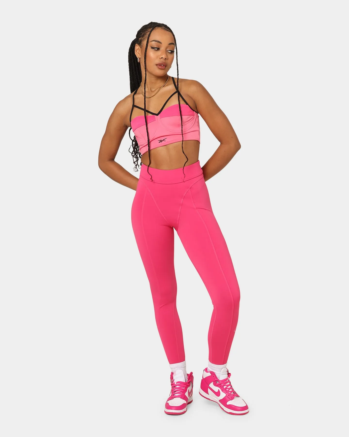 Reebok Women's Cardi B X Reebok High Rise Tights Pink Fusion