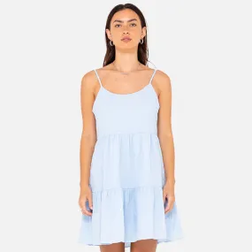 Rusty Heather Tiered Slip Dress - Mist Blue