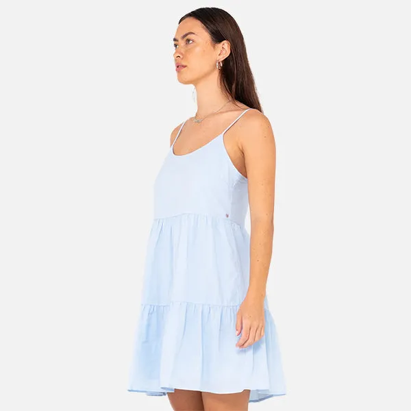 Rusty Heather Tiered Slip Dress - Mist Blue