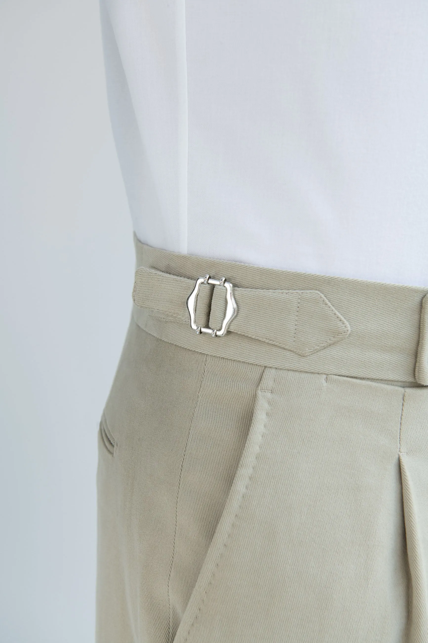 Sand cotton Soragna trousers - Made in Italy