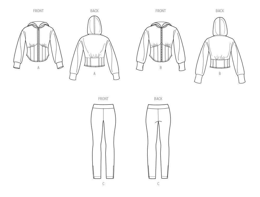 Simplicity Sewing Pattern 9895 Jacket and Knit Leggings