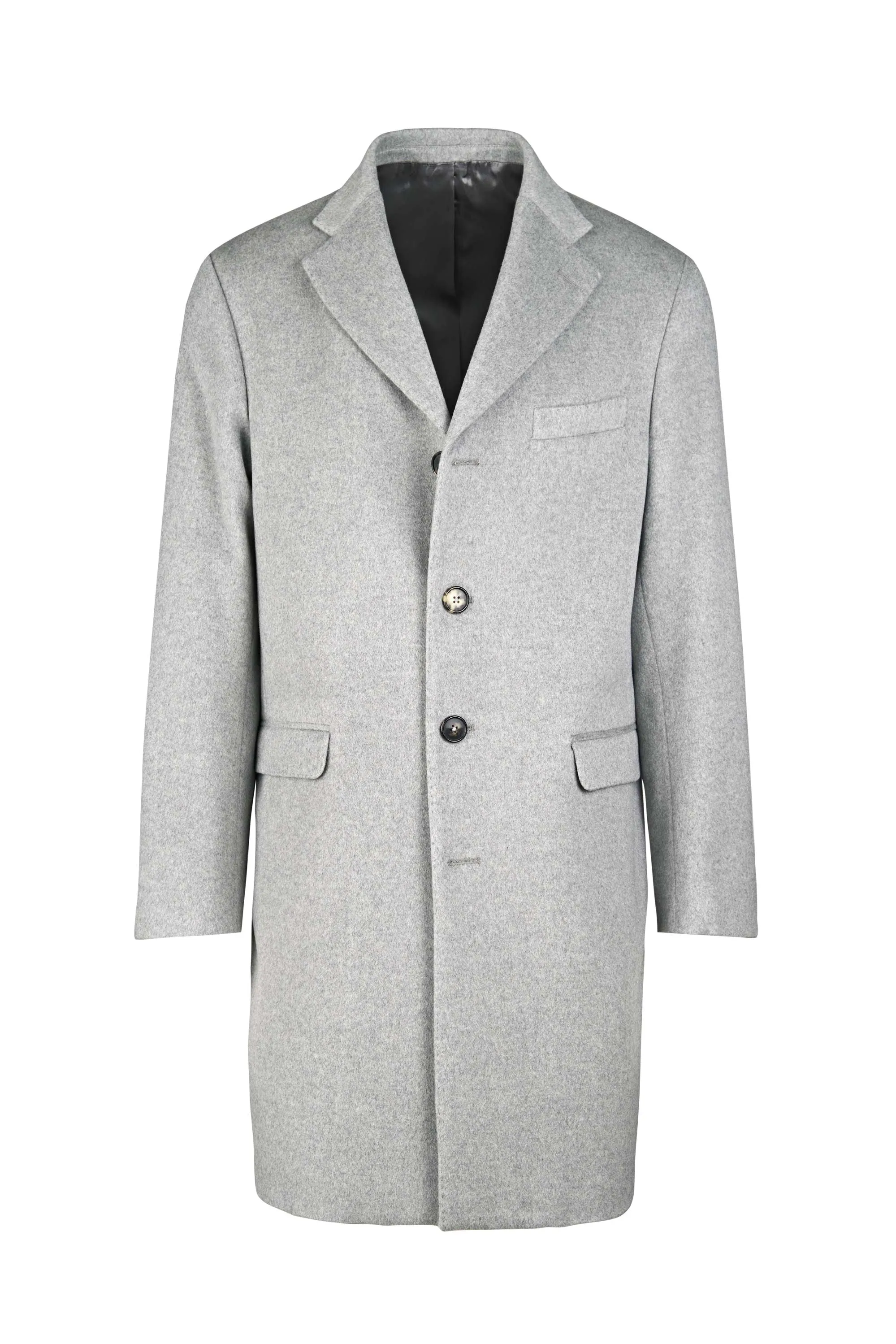 Single-Breasted Pure Cashmere Coat