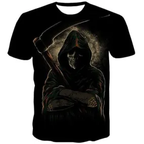 Skull T shirts Men Metal T-shirts Graphic Terror Shirt Print Cosplay Tshirt Printed Funny Tshirts Cool Short Sleeve Fashion