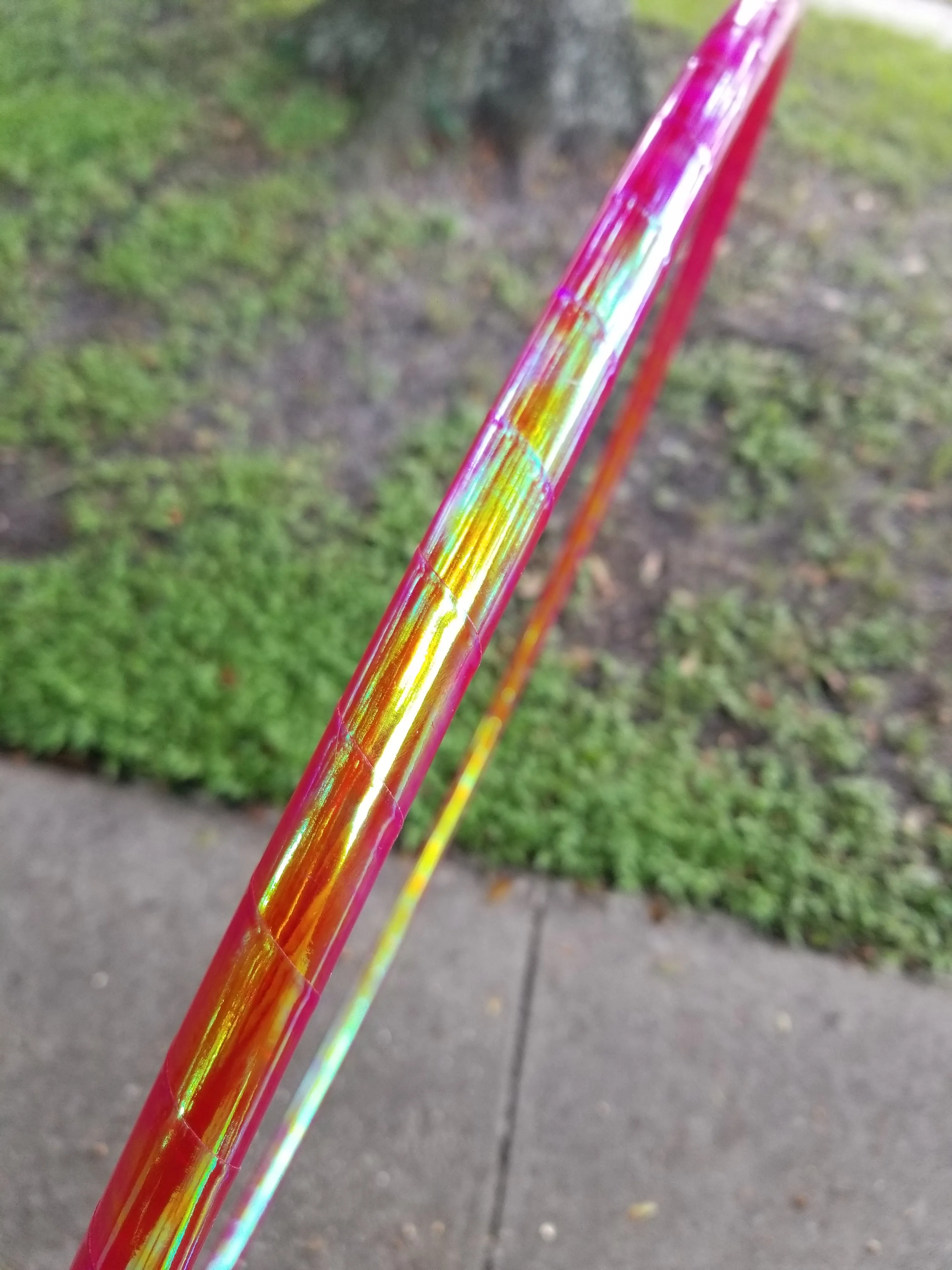 Solar Flare Color Morph Taped Hula Hoop