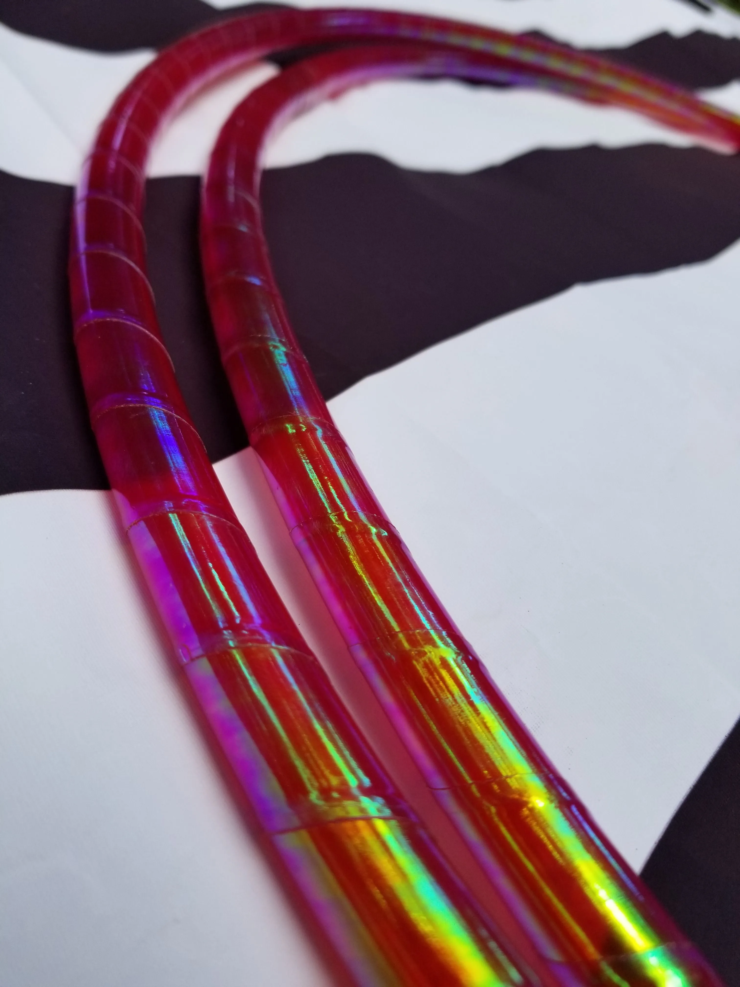 Solar Flare Color Morph Taped Hula Hoop