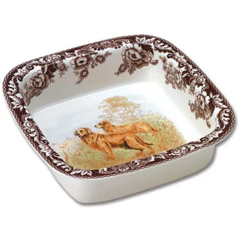 Spode Hunting Dog Oven-To-Table Square Dish