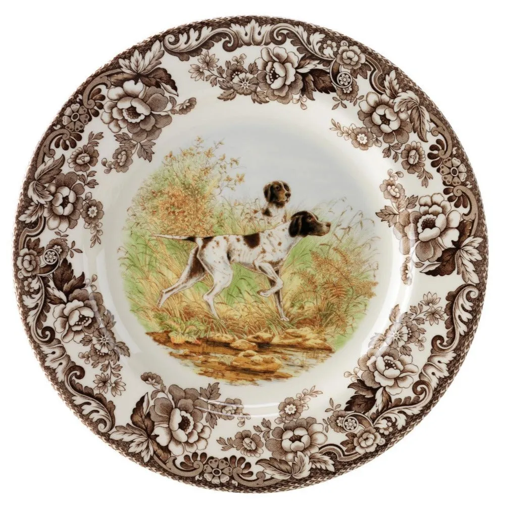 Spode Woodland Hunting Dog Dinner Plate